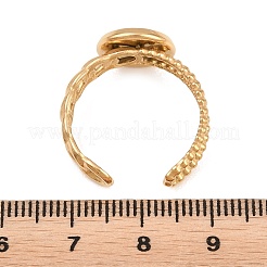 304 Stainless Steel Open Cuff Ring Components&nbsp;STAS-F366-09B-G