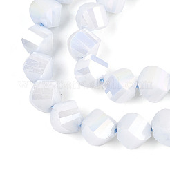 Anti-Tarnish Electroplate Glass Beads Strands&nbsp;GLAA-T025-8mm-14C
