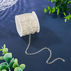 5M Brass Flat Oval Cable Chains&nbsp;CHC-TADJ0001-02S