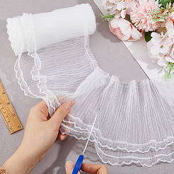 Polyester Lace Ribbon&nbsp;OCOR-WH0120-81B