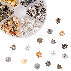 300Pcs 6 Colors 6-Petal Iron Bead Caps&nbsp;IFIN-CJ0001-67