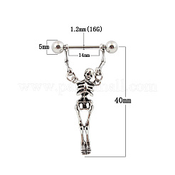 Skeleton Alloy Nipple Rings&nbsp;FS-WG2EDE7-01