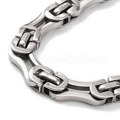 201 Stainless Steel Byzantine Chain Necklace&nbsp;NJEW-F222-17P