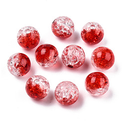 Transparent Crackle Acrylic Beads&nbsp;CACR-N004-01F