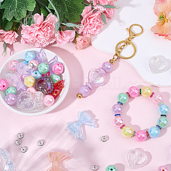 DIY Round Heart Bowknot Beads Findings Kits&nbsp;DIY-BM0001-36