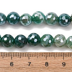 Electroplated Natural Agate Beads Strands&nbsp;G-B191-A07-8mm-09