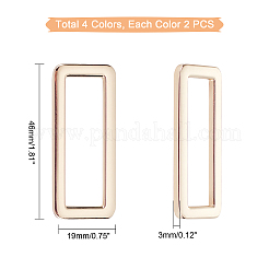 8Pcs 4 Color Zinc Alloy Ring&nbsp;FIND-PH0002-46