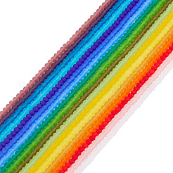 18 Strands 18 Colors Transparent Glass Beads Strands&nbsp;EGLA-TA0013-38