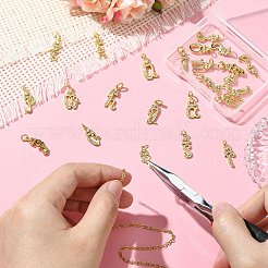 26Pcs 26 Styles Brass Micro Pave Cubic Zirconia Pendants&nbsp;KK-CJ0002-50