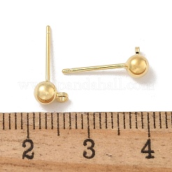 Brass Studs Earring Findings&nbsp;KK-H503-29G-03