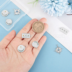 8Pcs 4 Styles 304 Stainless Steel Pendants&nbsp;STAS-BBC0008-48