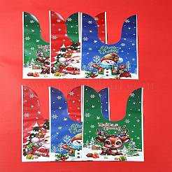 60Pcs 3 Colors Christmas Theme Rabbit Shaped Candy Plastic Bags&nbsp;ABAG-FS0001-05