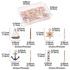 36Pcs 9 Styles Alloy Enamel Pendants&nbsp;ENAM-FS0002-83