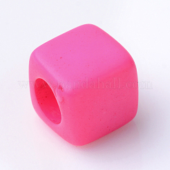 Solid Color Acrylic European Beads&nbsp;SACR-T001-02M