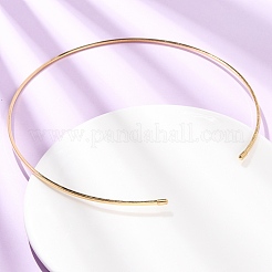 2MM 201 Stainless Steel Wire Cuff Choker Necklace&nbsp;NJEW-Z098-03G
