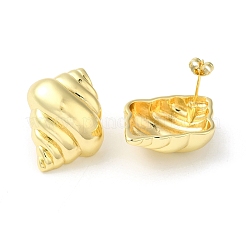 Rack Plating Brass Stud Earrings&nbsp;X-EJEW-Q786-01G