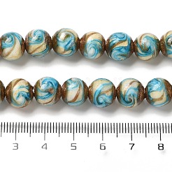 Gold Sand Lampwork Beads Strands&nbsp;LAMP-E036-06D