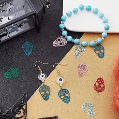 70Pcs 5 Colors 430 Stainless Steel Filigree Pendants&nbsp;STAS-UN0027-94
