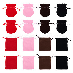 24Pcs 8 Styles Gourd & Rectangle Velvet Drawstring Packing Bags&nbsp;TP-TA0001-07A