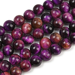 Natural Tiger Eye Beads Strands&nbsp;G-B133-A02-10mm-01