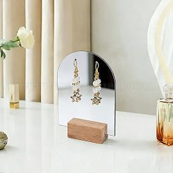 4 Bags Arch Shaped Acrylic Couple Earring Display Stands&nbsp;EDIS-SC0001-15B