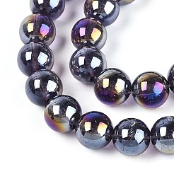 Electroplate Transparent Glass Beads Strands&nbsp;GLAA-T032-T10mm-AB03