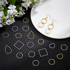 48Pcs 8 Style 304 Stainless Steel Linking Rings&nbsp;STAS-UN0020-58