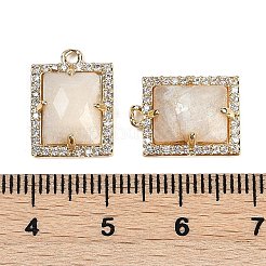 Natural Moonstone Faceted Rectangle Pendants&nbsp;G-I375-05G-02