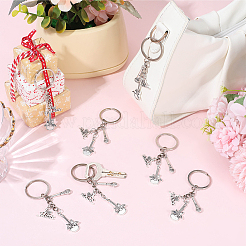 20Pcs Music Alloy Microphone & Word & Guitar Keychains&nbsp;KEYC-SC00042