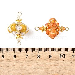 Handmade Porcelain & Glass & Seed Beads Links Connector Charms&nbsp;PALLOY-MZ01367