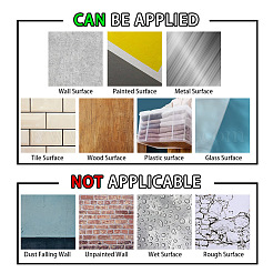 Translucent PVC Self Adhesive Wall Stickers&nbsp;STIC-WH0015-365