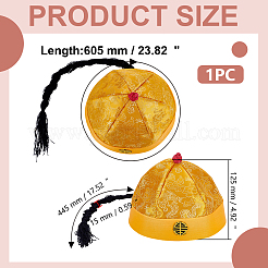 Polyester Chinese Emperor Hat&nbsp;AJEW-WH0410-575B-02