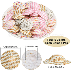 40Pcs 5 Colors Cloth Doll Hat&nbsp;AJEW-SC0031-33