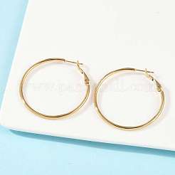 201 Stainless Steel Hoop Earrings&nbsp;EJEW-F188-24G-B