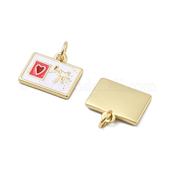 Brass Enamel Charms&nbsp;KK-H206-12G