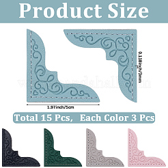15Pcs 5 Colors PU Leather Corner Protectors&nbsp;AJEW-CL0002-95