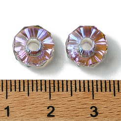 Transparent Electroplate Glass Beads&nbsp;GLAA-K064-10A-HR01