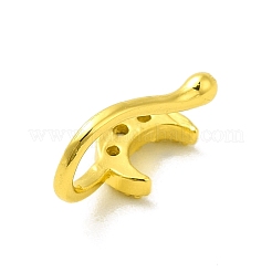 Clear Cubic Zirconia Moon Clip on Nose Rings&nbsp;AJEW-F059-13G