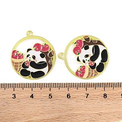 Golden Plated Alloy Enamel Pendants&nbsp;ENAM-Z017-08G-03