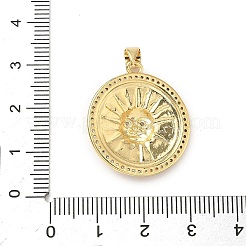 Brass Micro Pave Cubic Zirconia Pendants&nbsp;KK-D426-22B-G