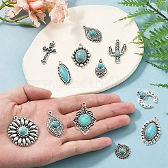 20Pcs 10 Styles Tibetan Style Alloy Pendants&nbsp;FIND-YW0005-61