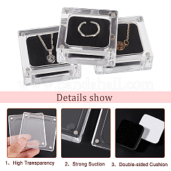 Transparent Plastic Jewelry Display Stands&nbsp;LS-ODIS-WH0029-36