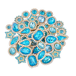 100Pcs Teardrop/Heart/Star Sew on Rhinestones&nbsp;GACR-TA0001-07F