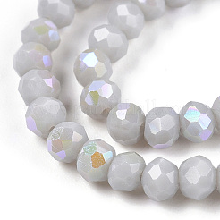Electroplate Opaque Solid Color Glass Beads Strands&nbsp;EGLA-A034-P3mm-L23