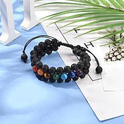 Men's 3-strand Braided Bead Bracelet&nbsp;BJEW-JB06960-04