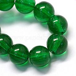 Baking Paint Transparent Glass Round Bead Strands&nbsp;DGLA-Q022-8mm-25
