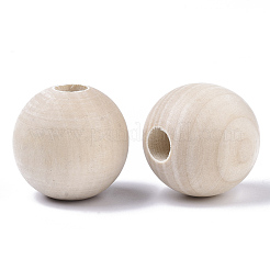 Unfinished Natural Wood Beads&nbsp;WOOD-Q041-04B