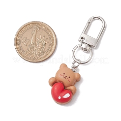 Bear Opaque Resin Pendant Decoration&nbsp;HJEW-JM02664-01