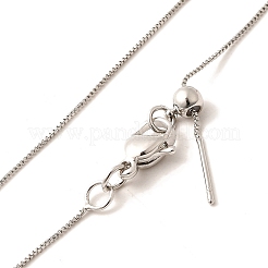 0.5mm Rack Plating Brass Box Chain Adjustable Slider Necklaces for Women Men&nbsp;MAK-L044-52P