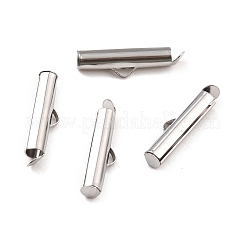 Non-Tarnish 304 Stainless Steel Slide On End Clasp Tubes&nbsp;X-STAS-C044-08B-P